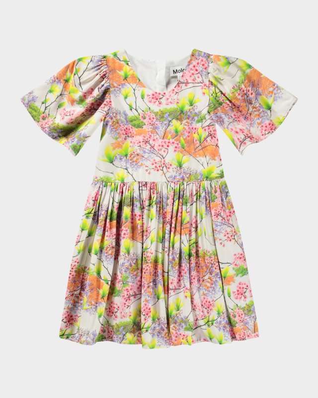 Carlin Floral-Print Dress, Size 3T